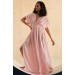 Pink Goddess gauze cotton dress 