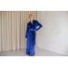 Royal blue velvet robe 