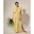 Yellow Goddess gauze cotton dress 